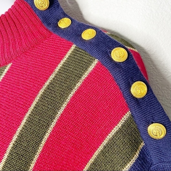 Bleyle sweater tunic dress wool Medium vintage crest long sleeve - Picture 4 of 8